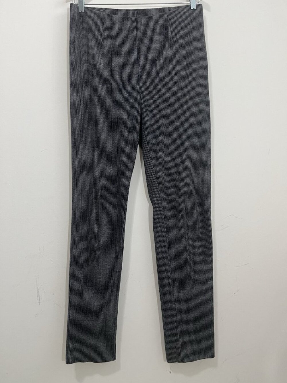 J. Jill Ponte Slim Leg Houndstooth Pants Women's M Tall Stretch Office Classic